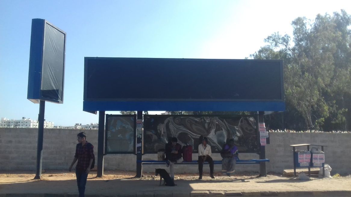OOH Advertising Bengaluru, Bus Shelter Hoardings Agency at Brookefield Bus Stop in Bengaluru